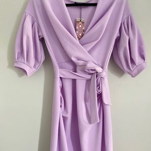 Lavender Midi Maternity Dress
